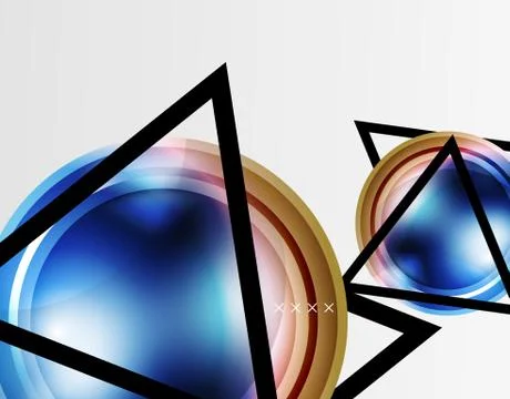 Abstract background - glossy glass bubbles, abstract sphere shapes. Vector Illustrazione stock