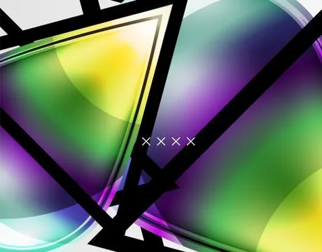 Abstract background - glossy glass bubbles, abstract sphere shapes. Vector Stock Illustration