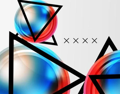 Abstract background - glossy glass bubbles, abstract sphere shapes. Vector 스톡 일러스트