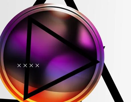 Abstract background - glossy glass bubbles, abstract sphere shapes. Vector Stock Illustration