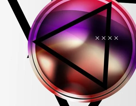 Abstract background - glossy glass bubbles, abstract sphere shapes. Vector Stock Illustration