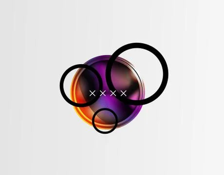 Abstract background - glossy glass bubbles, abstract sphere shapes. Vector 스톡 일러스트