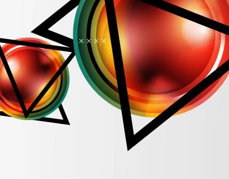 Abstract background - glossy glass bubbles, abstract sphere shapes. Vector Stock Illustration