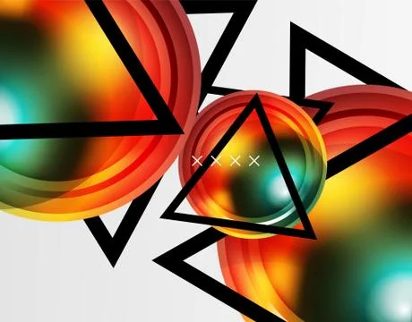 Abstract background - glossy glass bubbles, abstract sphere shapes. Vector 스톡 일러스트