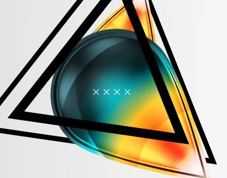 Abstract background - glossy glass bubbles, abstract sphere shapes. Vector Stock Illustration
