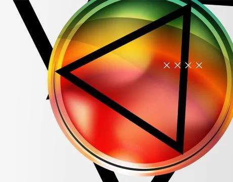 Abstract background - glossy glass bubbles, abstract sphere shapes. Vector Stock Illustration