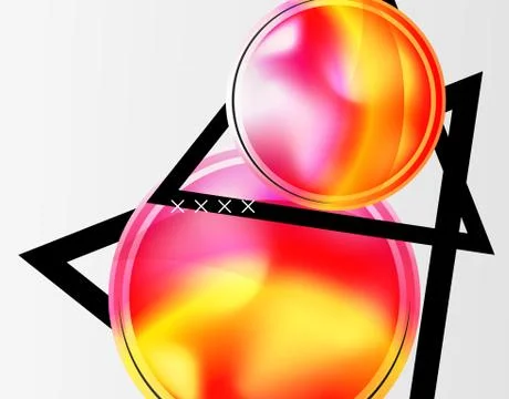Abstract background - glossy glass bubbles, abstract sphere shapes. Vector 스톡 일러스트