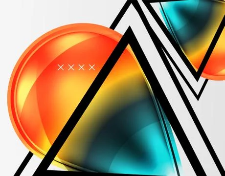 Abstract background - glossy glass bubbles, abstract sphere shapes. Vector Stock Illustration
