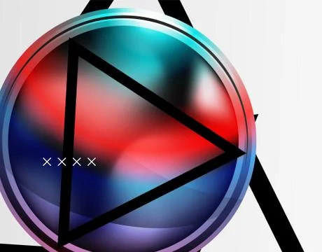 Abstract background - glossy glass bubbles, abstract sphere shapes. Vector Stock Illustration