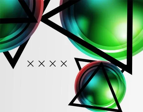 Abstract background - glossy glass bubbles, abstract sphere shapes. Vector 스톡 일러스트