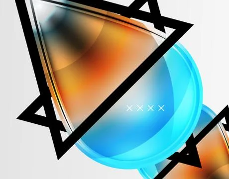 Abstract background - glossy glass bubbles, abstract sphere shapes. Vector Stock Illustration