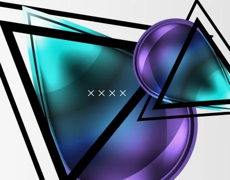 Abstract background - glossy glass bubbles, abstract sphere shapes. Vector Stock Illustration
