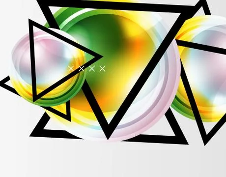 Abstract background - glossy glass bubbles, abstract sphere shapes. Vector イラスト素材