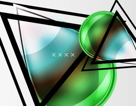 Abstract background - glossy glass bubbles, abstract sphere shapes. Vector イラスト素材