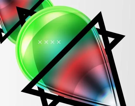 Abstract background - glossy glass bubbles, abstract sphere shapes. Vector 스톡 일러스트