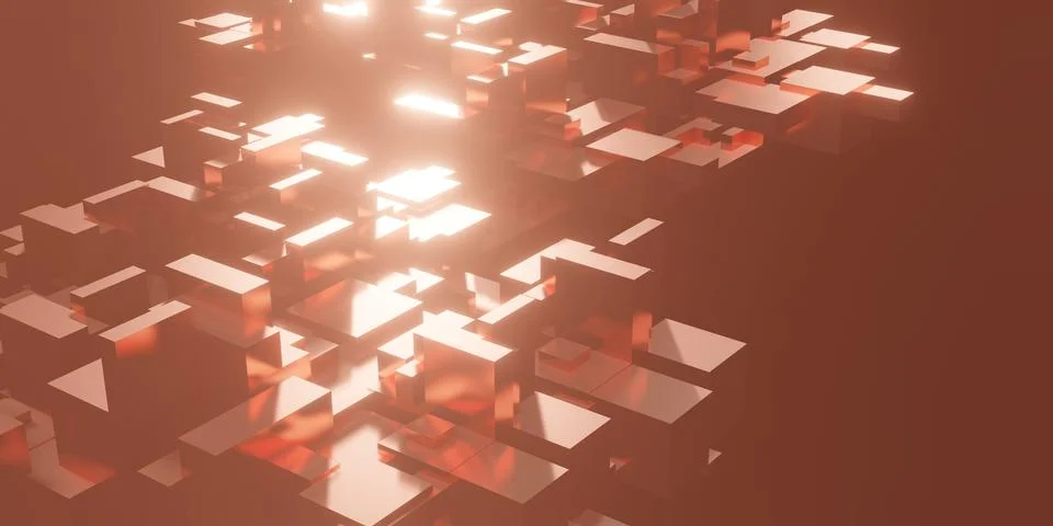 Abstract background glow geometry 3D illustration Stock Illustration