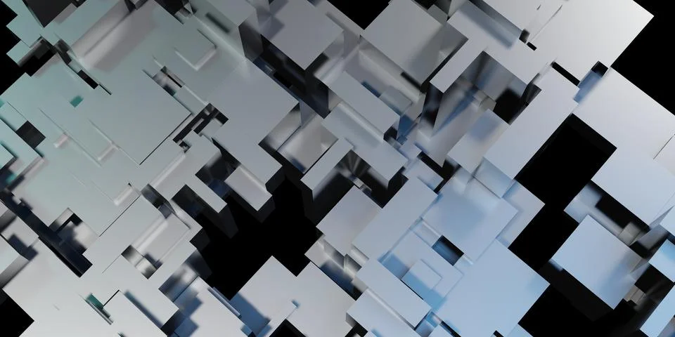 Abstract background glow geometry 3D illustration Stock Illustration