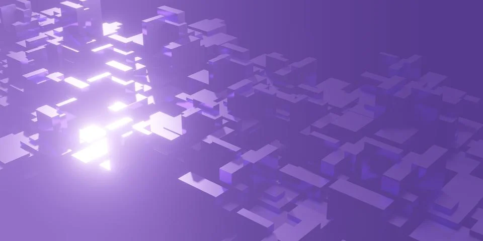 Abstract background glow geometry 3D illustration Stock Illustration
