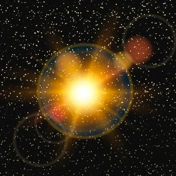 Abstract background with glow light effect in space. Vector. Stock Illustration