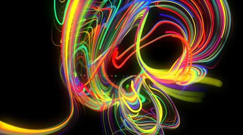 Abstract background glow lines or light streaks. Running lights particles form Stock Illustration