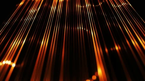 Abstract background of glow yellow lines form waving surface. Beautiful curved Stock-Footage 140905616
