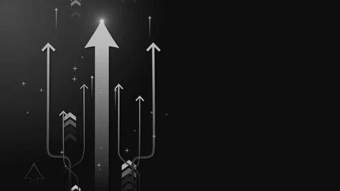Abstract background with glowing arrows pointing up showing growth success .. Stock Footage 339277274