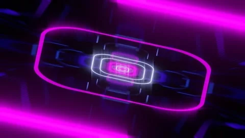 Abstract background with glowing blue and purple triangles Vidéo 274848863