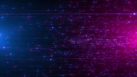 Abstract background with glowing blue and pink particles moving in space Stock Footage 320240103