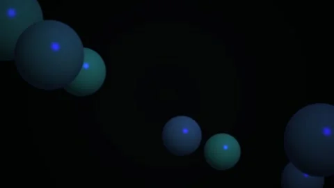 Abstract background of glowing blue and teal 3D spheres floating smoothly i.. Stock Footage 346317821