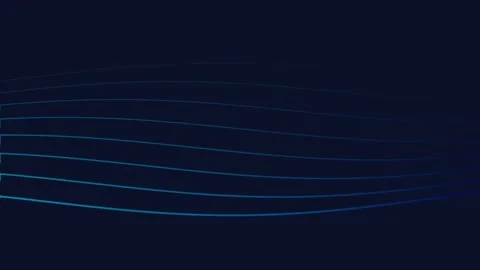Abstract background with glowing blue lines on a dark gradient surface Видео 336263480