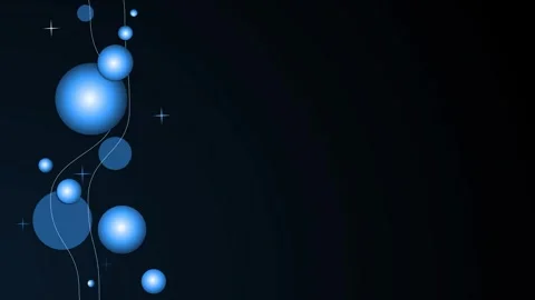 Abstract background with glowing bubbles soft light lines and small stars o.. Stock Footage 339285301