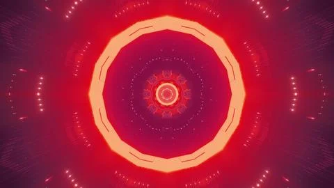 Abstract background with glowing circles 3d illustration Ilustración de archivo