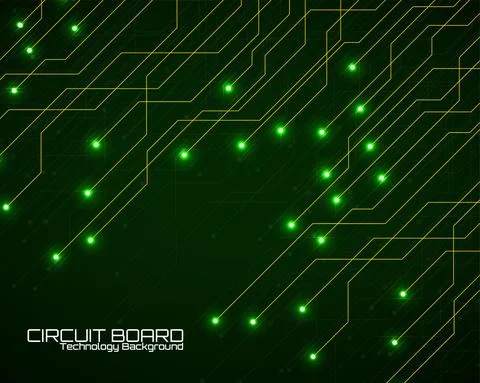 Abstract background with glowing circuit board, neon technology design. Vecto イラスト素材