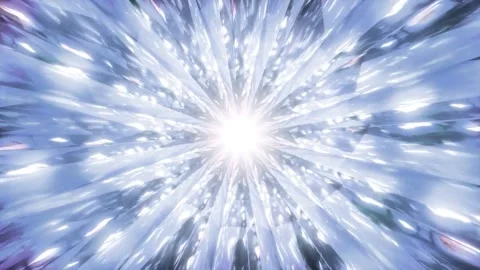 Abstract Background with Glowing Crystal Shards and Light Rays Vidéo 342132849