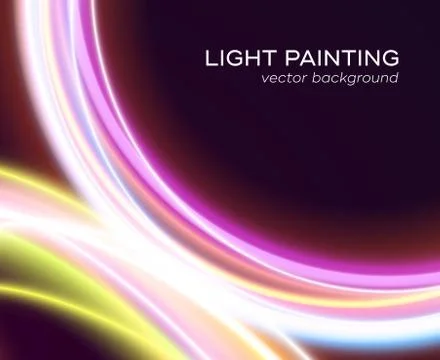 Abstract background with glowing curves Stock Illustration