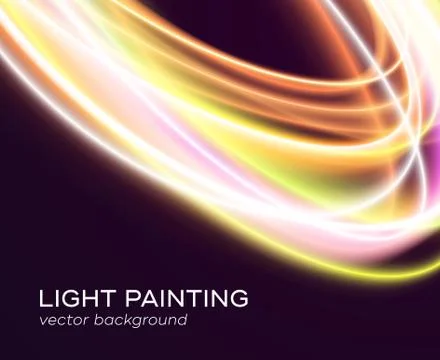 Abstract background with glowing curves Stock Illustration