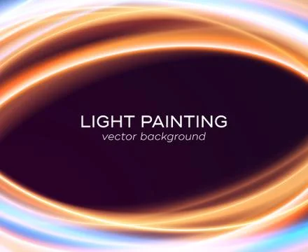 Abstract background with glowing curves Stock Illustration