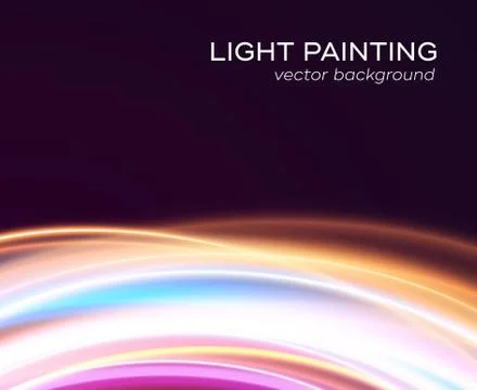 Abstract background with glowing curves Stock Illustration