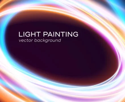 Abstract background with glowing curves Stock Illustration