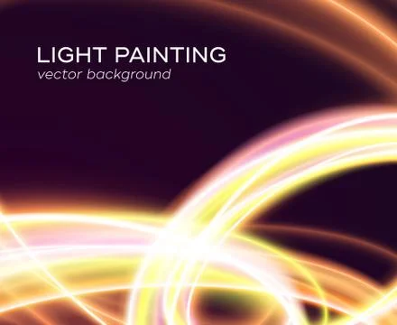 Abstract background with glowing curves Stock Illustration