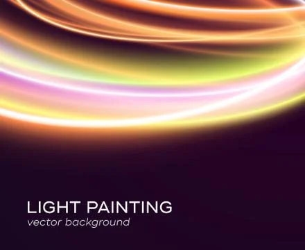 Abstract background with glowing curves Stock Illustration