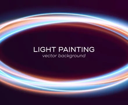 Abstract background with glowing curves Stock Illustration
