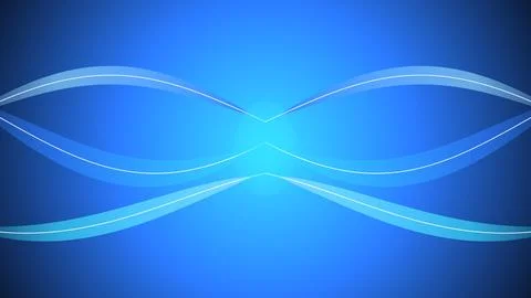 Abstract background, with glowing cyan, oval center and, symmetrical blue w.. Stock Illustration