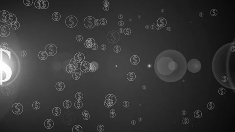 Abstract background with glowing dollar signs floating money symbols and wa.. Vidéo 339278363