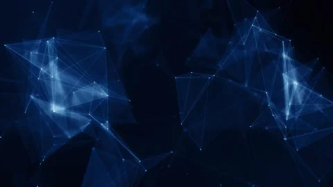 Abstract background with glowing dots and connecting lines Stockbeeldmateriaal 343820812