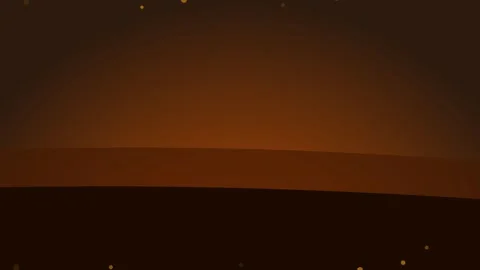 Abstract background with glowing golden particles on a dark orange gradient Stock Footage 338310727