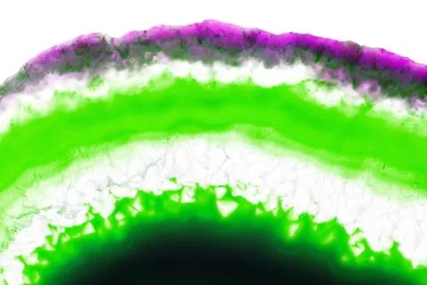 Abstract background, glowing green agate mineral cross section Stock Photos