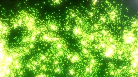 Abstract background with glowing green particles Stock Illustration