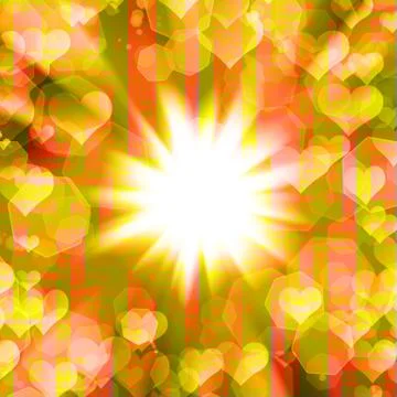 Abstract background of glowing hearts Stock Photos
