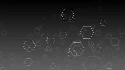 Abstract background with glowing hexagon outlines and soft light animation Видео 339281636